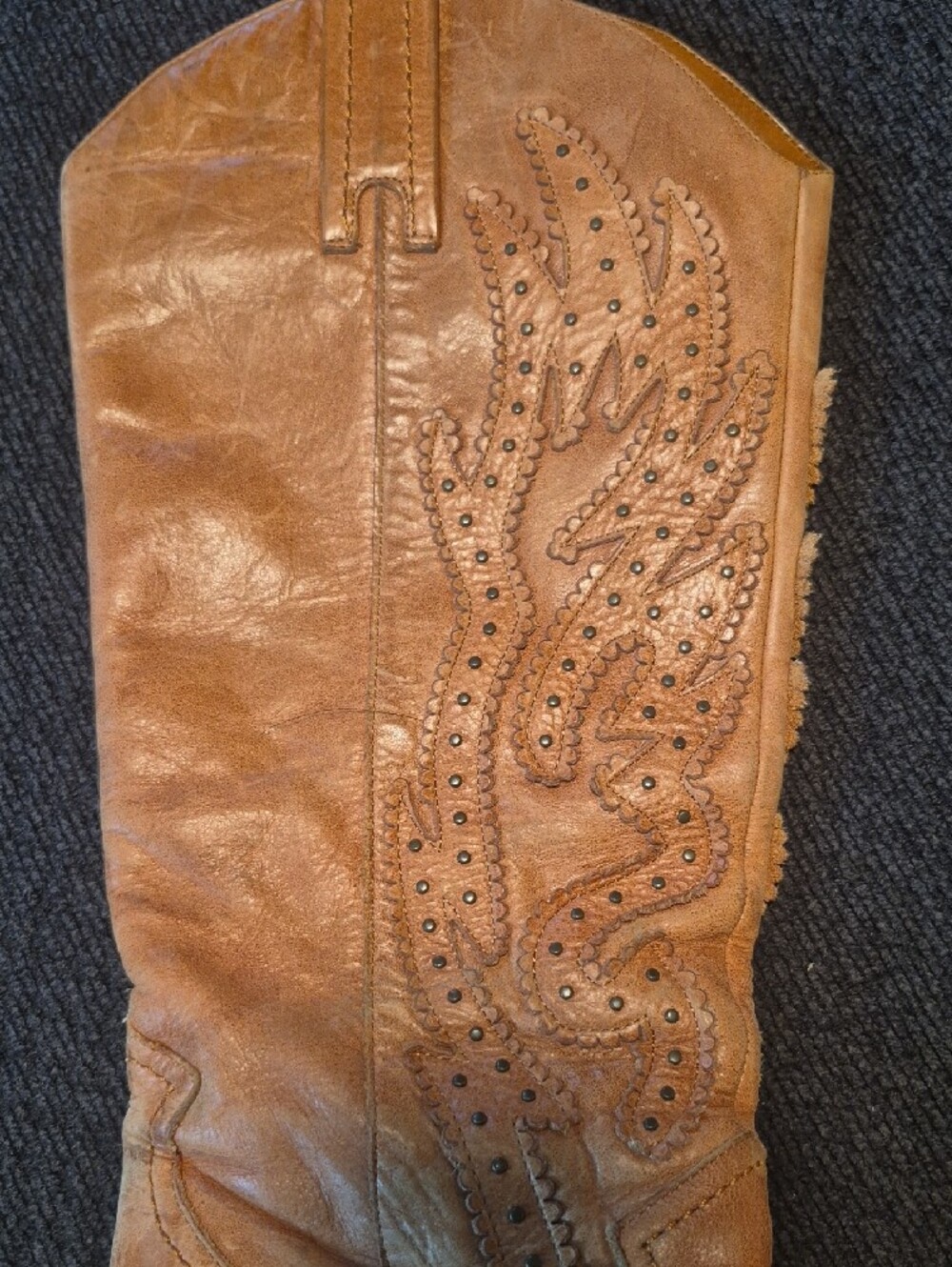 Jessica Simpson Cognac Leather Western Knee-High Boots - Picture 12 of 16